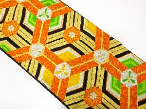 アンティーク　亀甲に華文模様織り出し袋帯(着用可)